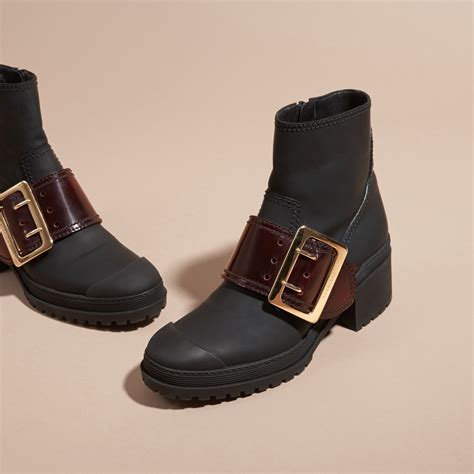 burberry booties women's|burberry adjustable buckle boots.